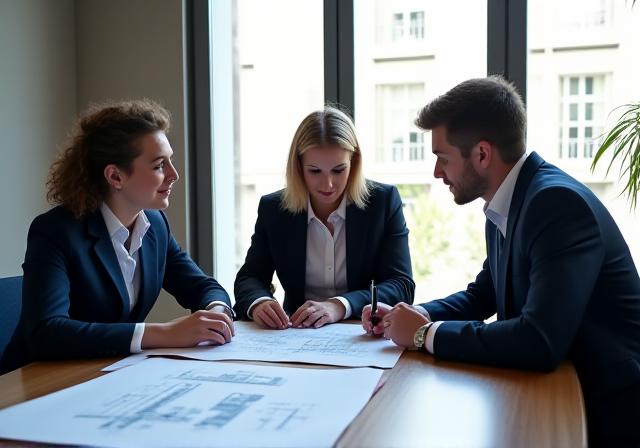 Professionisti legali Cogwheel Juris che discutono una strategia